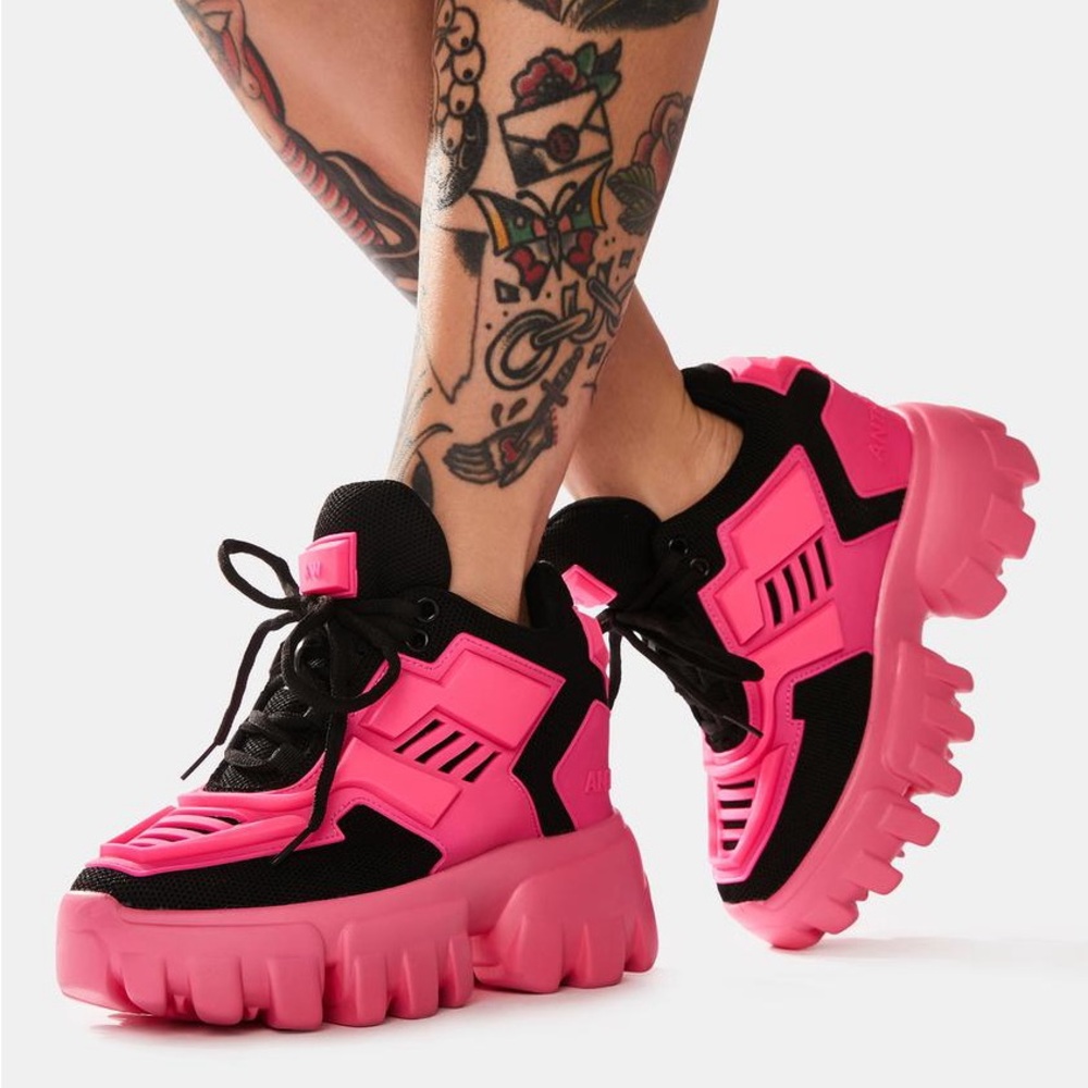 Anthony Wang Pink Psycho Candy platform sneakers